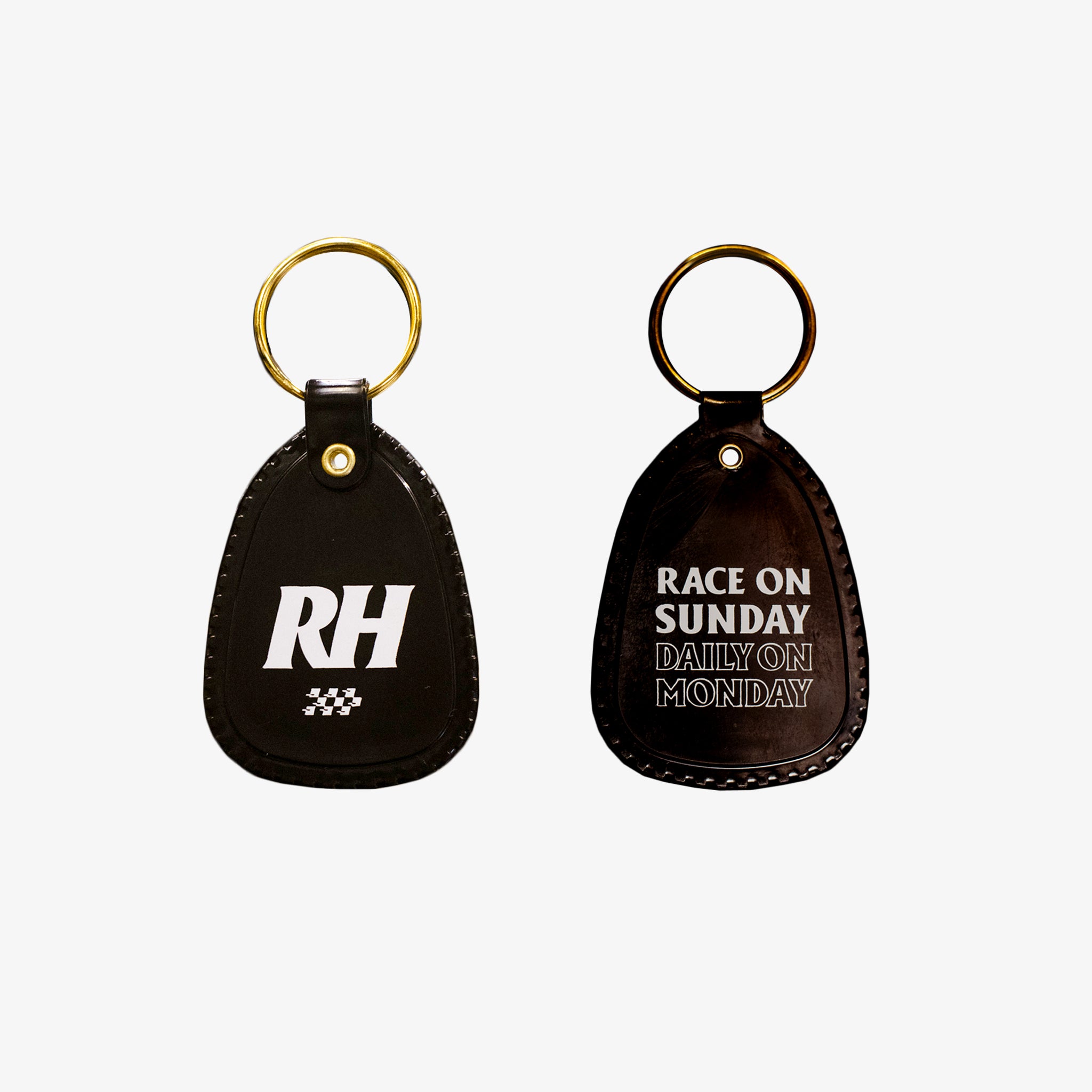 Race On Sunday Keyring - Black